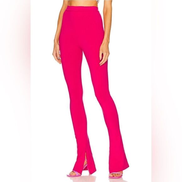 EB Denim Split Hem Legging in Peacock Pink - Picture 1 of 5